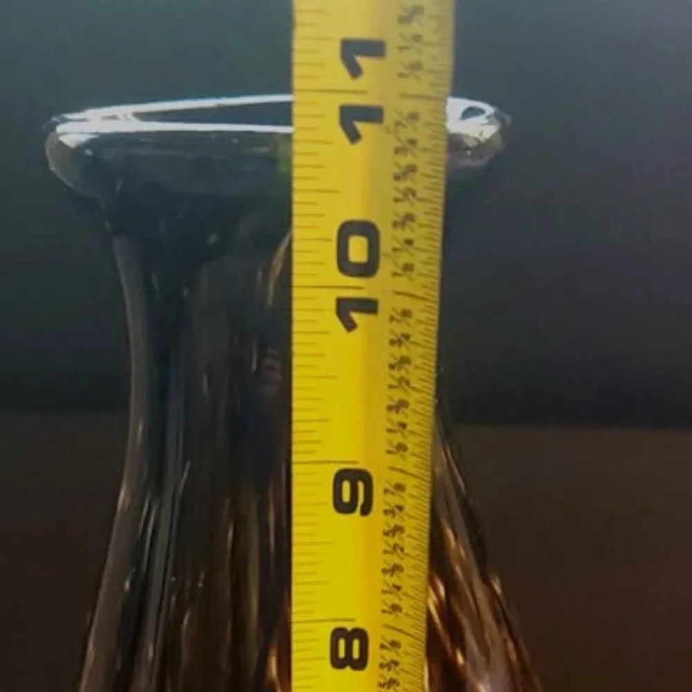 Vase, Vinci by Dynasty Gallery, Brown Black Cased Art Glass